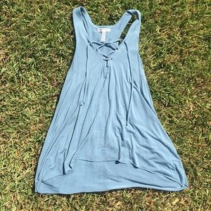 Pink Super Soft Lace Up Tank